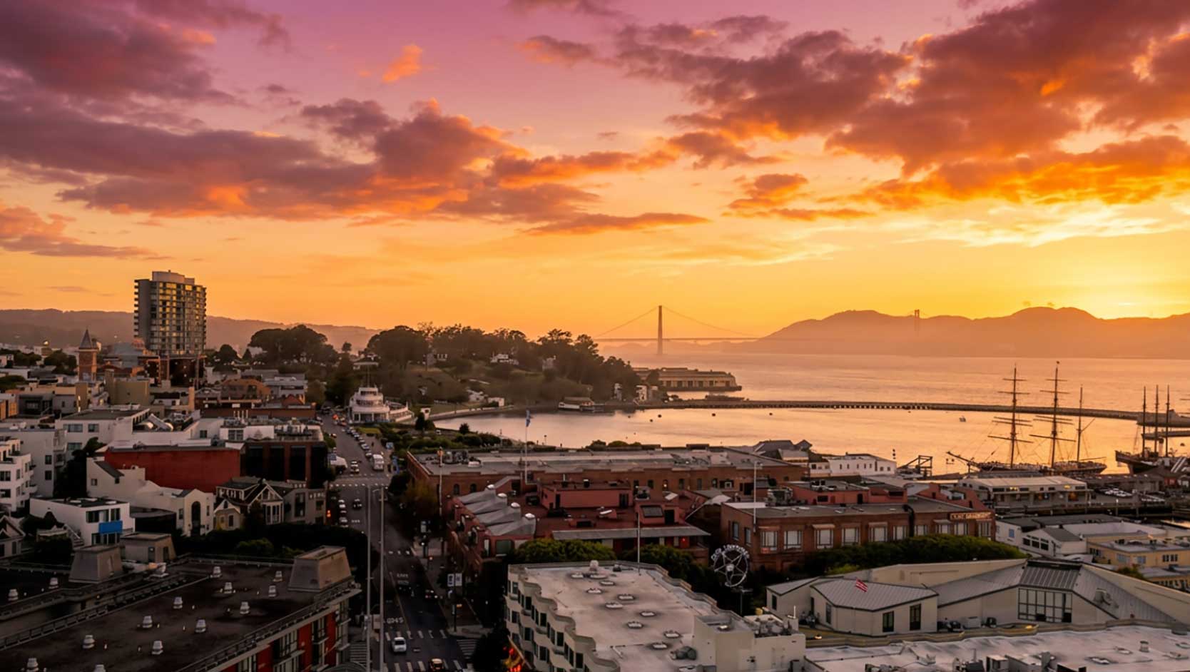 Sunset over the San Francisco Bay