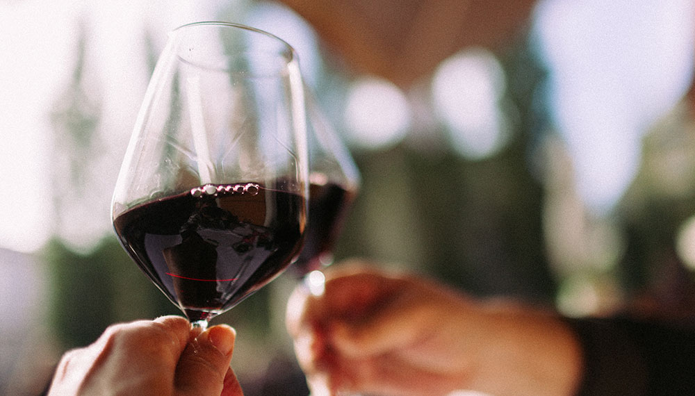 red wine cheers